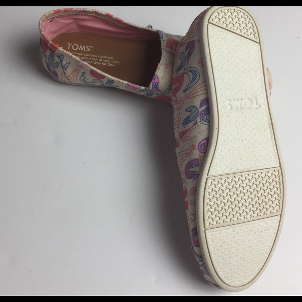 Toms Coral Multi Birds Women’s Size 7 - Picture 7 of 8